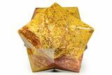 Polished Red and Yellow Jasper Stellated Dodecahedron #338368-1